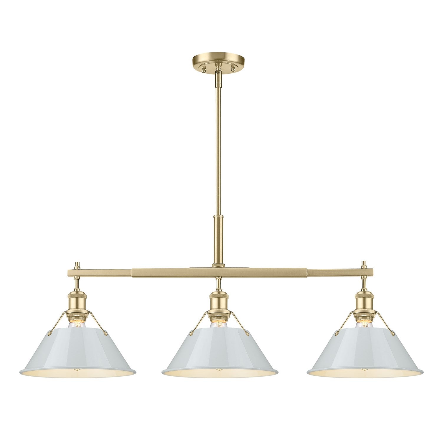 Bcb 3 Light Linear Pendant In Brushed Champagne Bronze by Golden