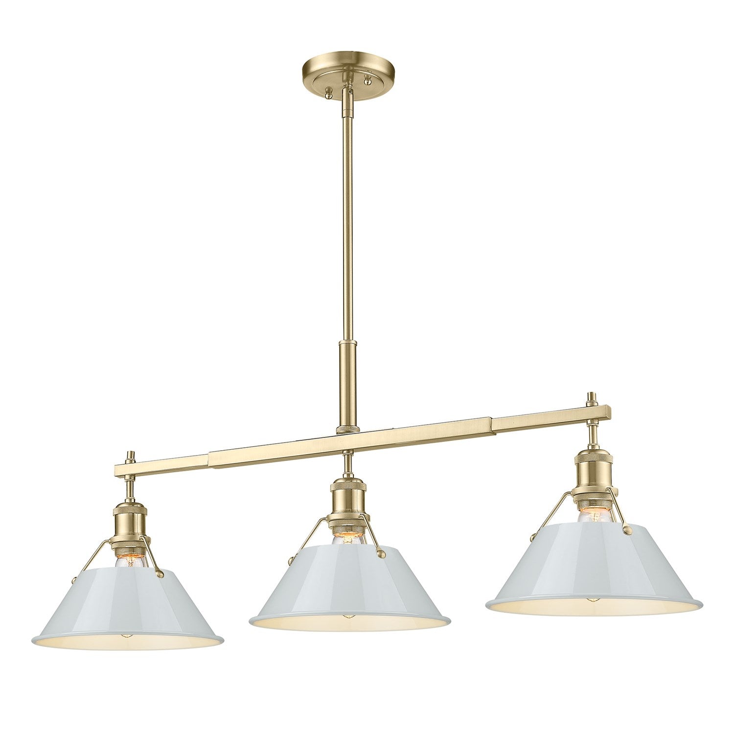 Bcb 3 Light Linear Pendant In Brushed Champagne Bronze