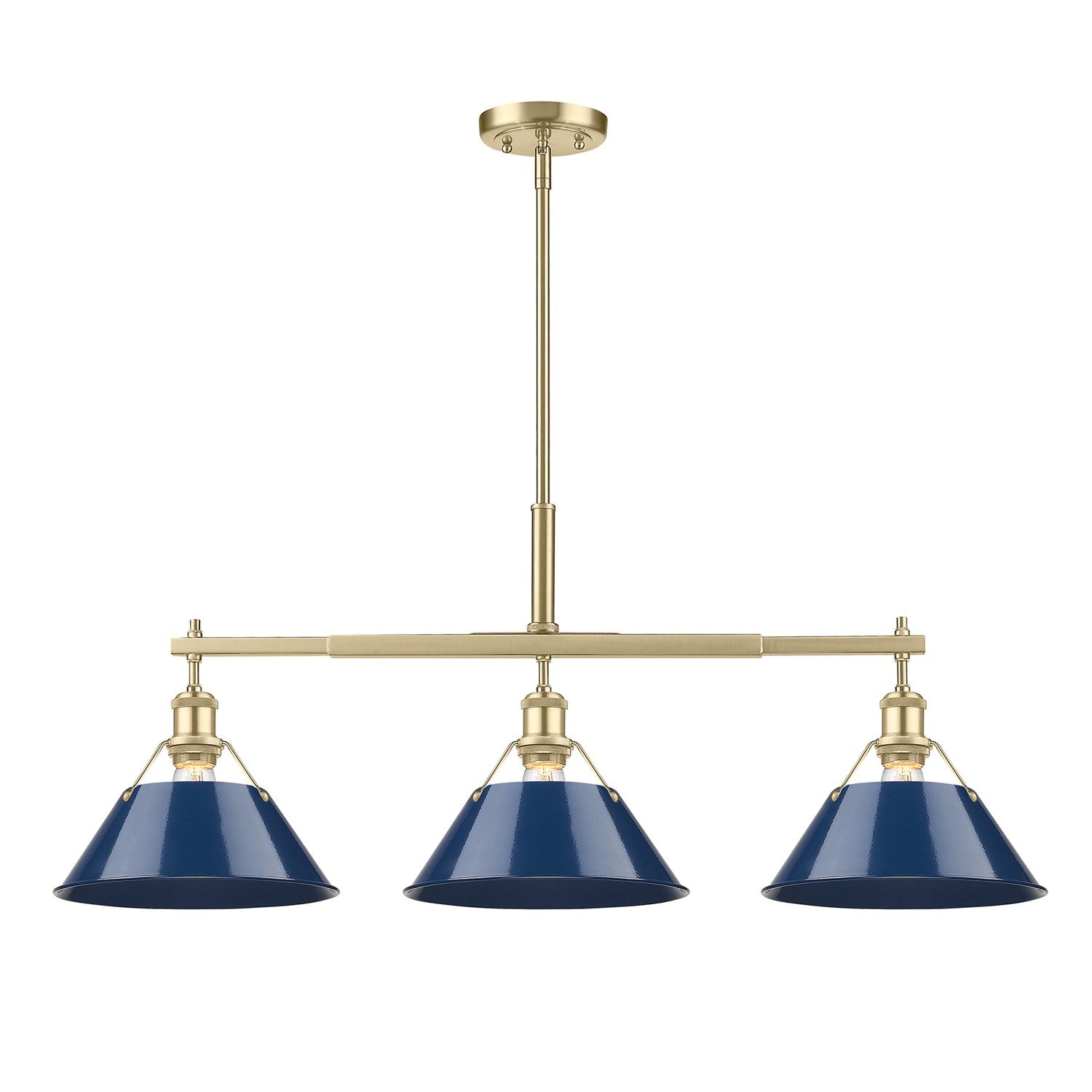 Bcb 3 Light Linear Pendant In Brushed Champagne Bronze by Golden