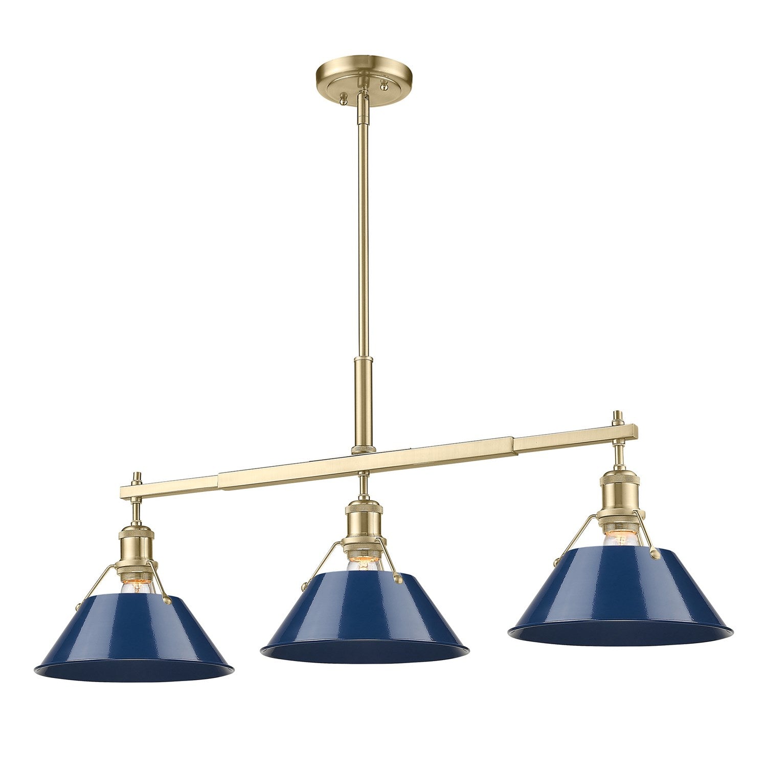 Bcb 3 Light Linear Pendant In Brushed Champagne Bronze