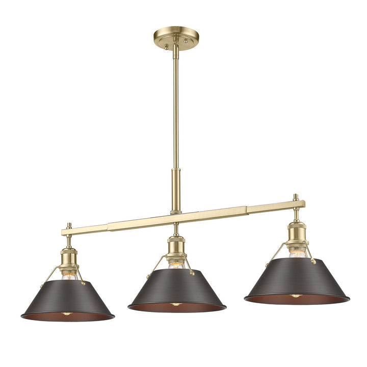 Bcb 3 Light Linear Pendant In Brushed Champagne Bronze