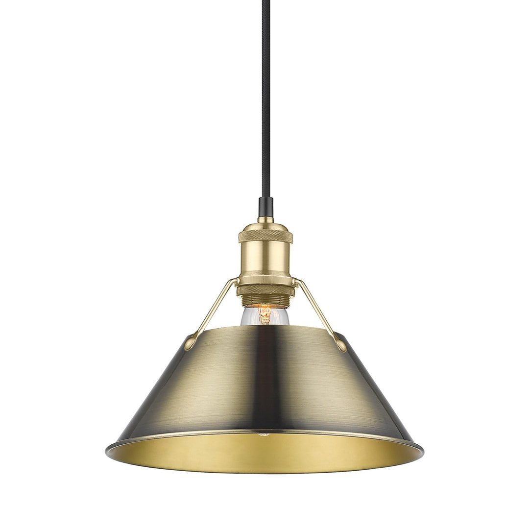 Bcb Medium Pendant - 10" In Brushed Champagne Bronze