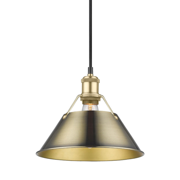 Bcb Medium Pendant - 10" In Brushed Champagne Bronze