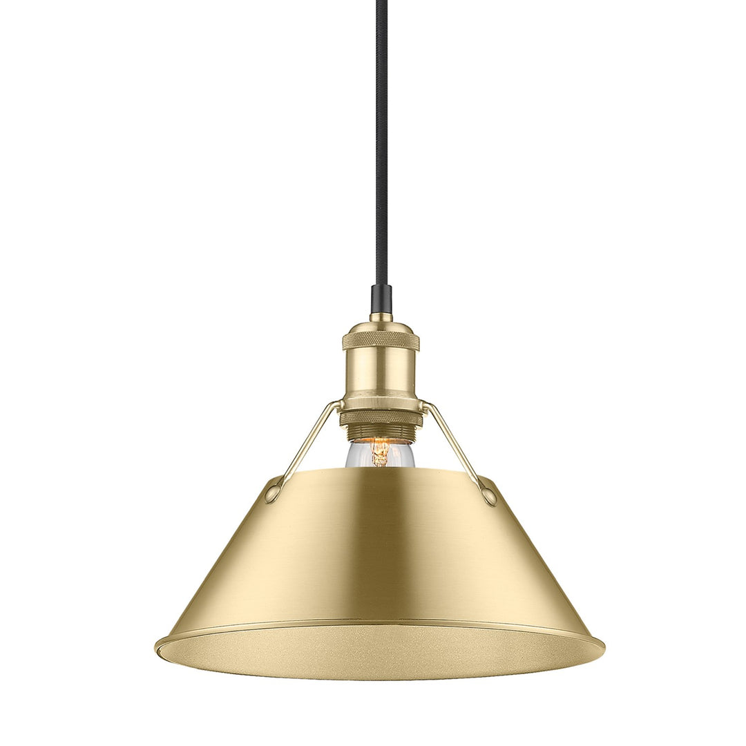 Bcb Medium Pendant - 10" In Brushed Champagne Bronze