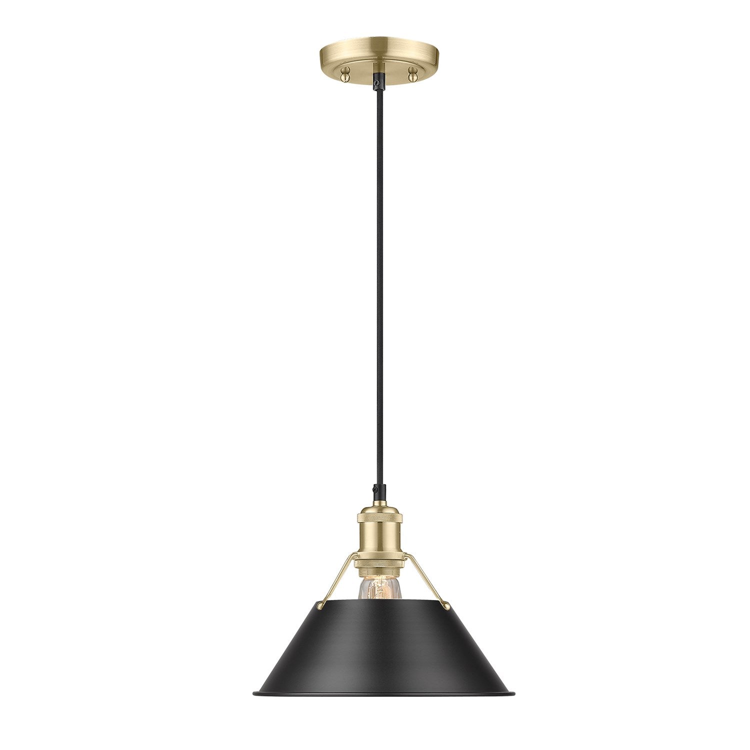 Bcb Medium Pendant - 10" In Brushed Champagne Bronze by Golden