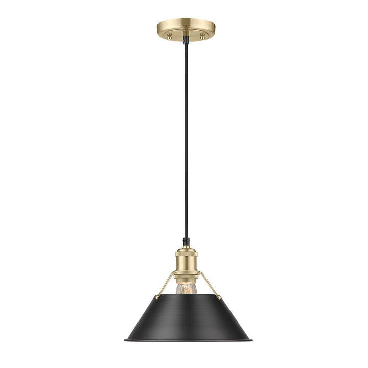 Bcb Medium Pendant - 10" In Brushed Champagne Bronze by Golden
