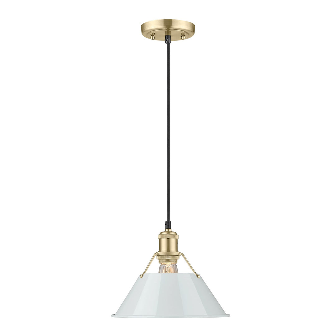 Bcb Medium Pendant - 10" In Brushed Champagne Bronze by Golden