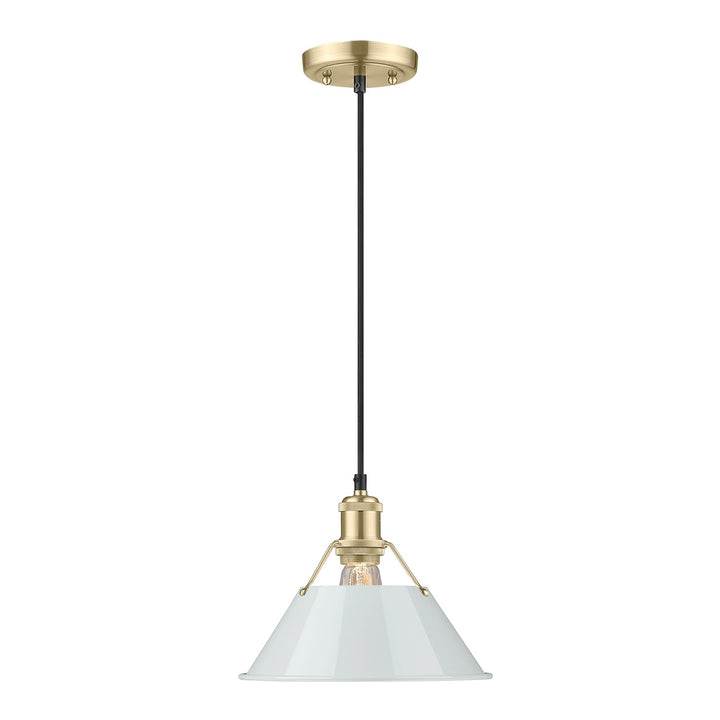 Bcb Medium Pendant - 10" In Brushed Champagne Bronze by Golden