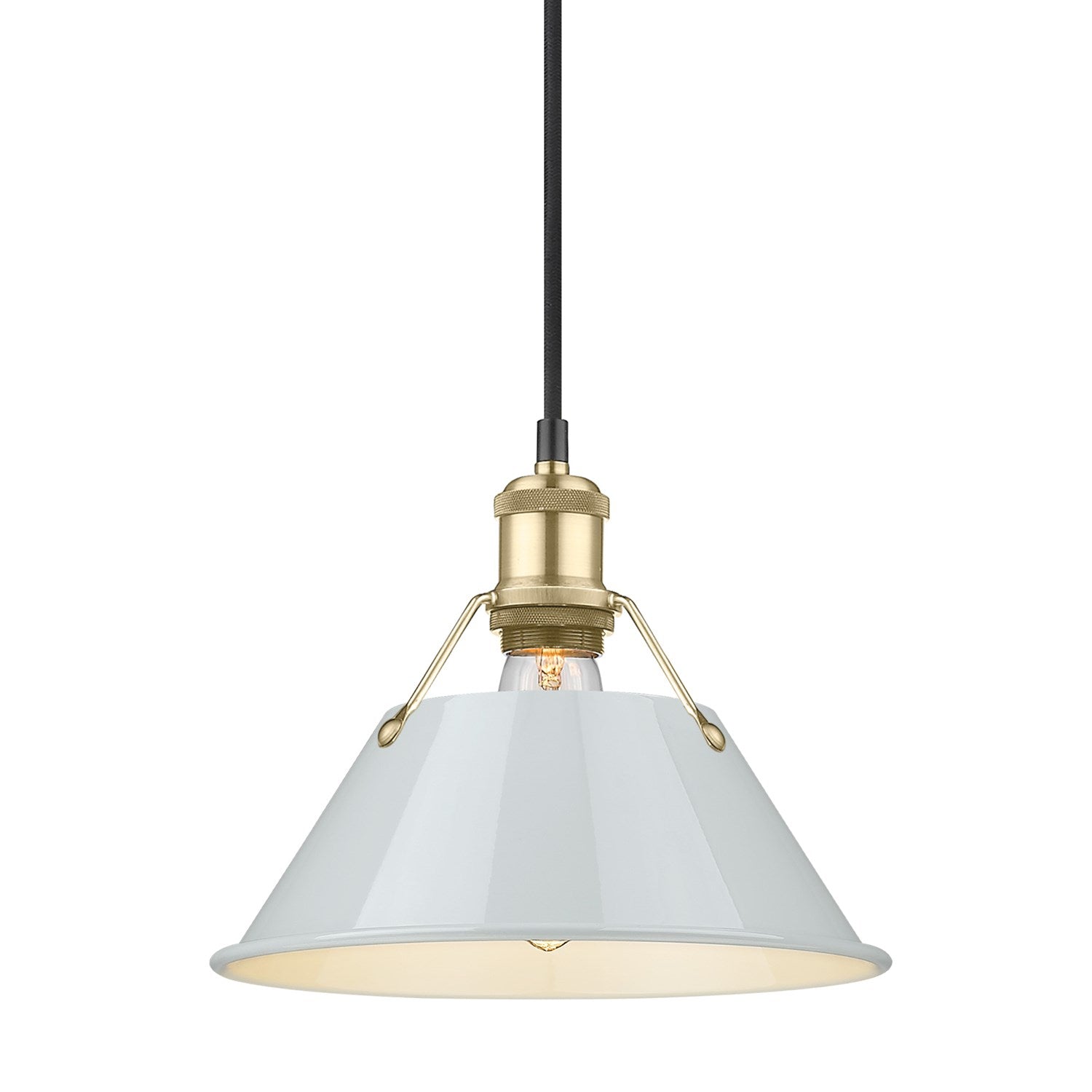 Bcb Medium Pendant - 10" In Brushed Champagne Bronze