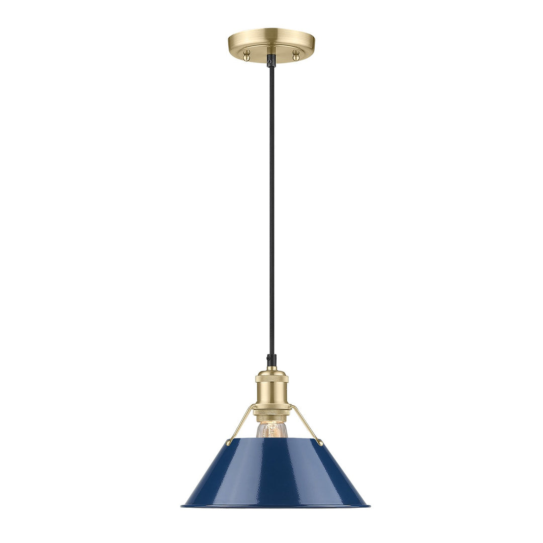 Bcb Medium Pendant - 10" In Brushed Champagne Bronze by Golden