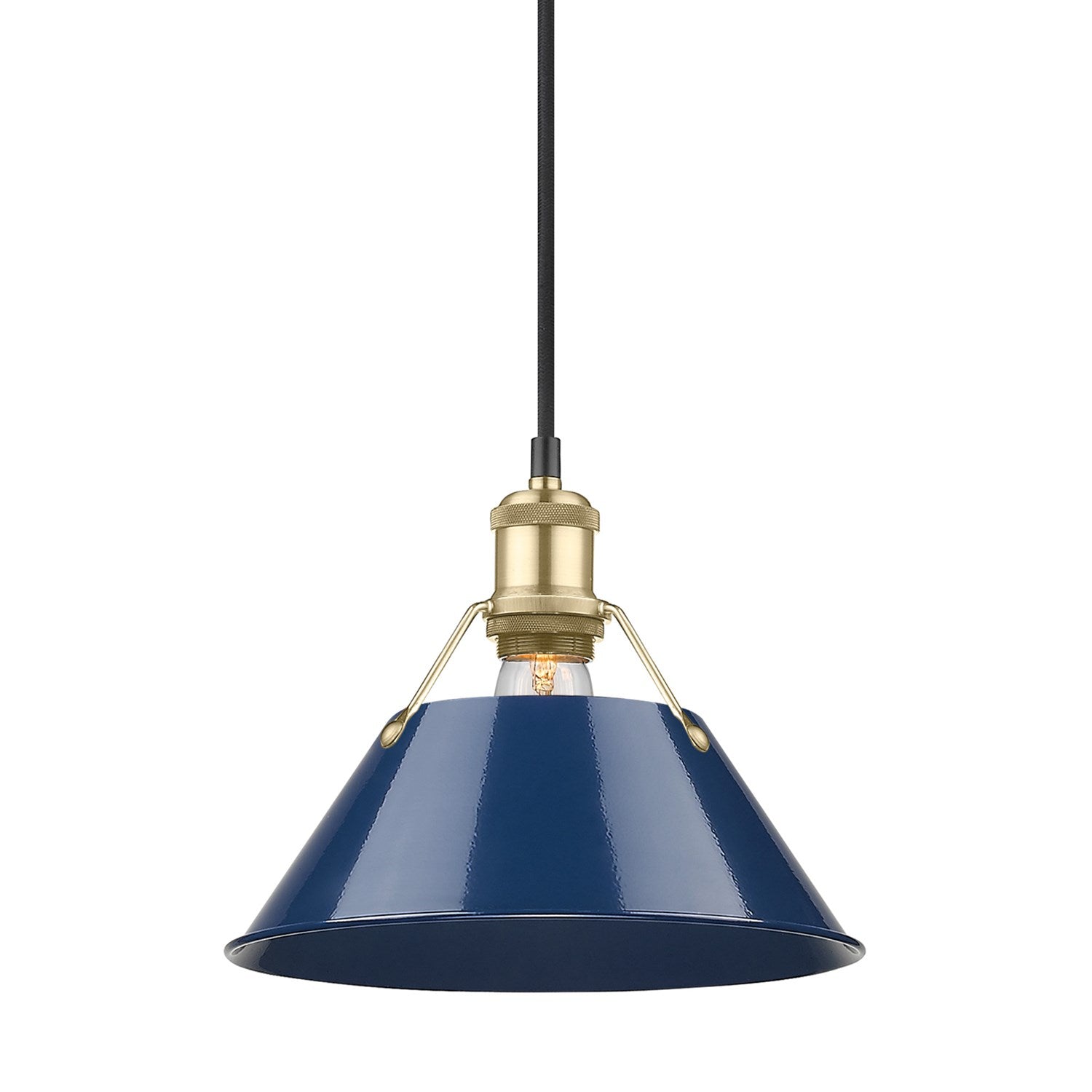 Bcb Medium Pendant - 10" In Brushed Champagne Bronze