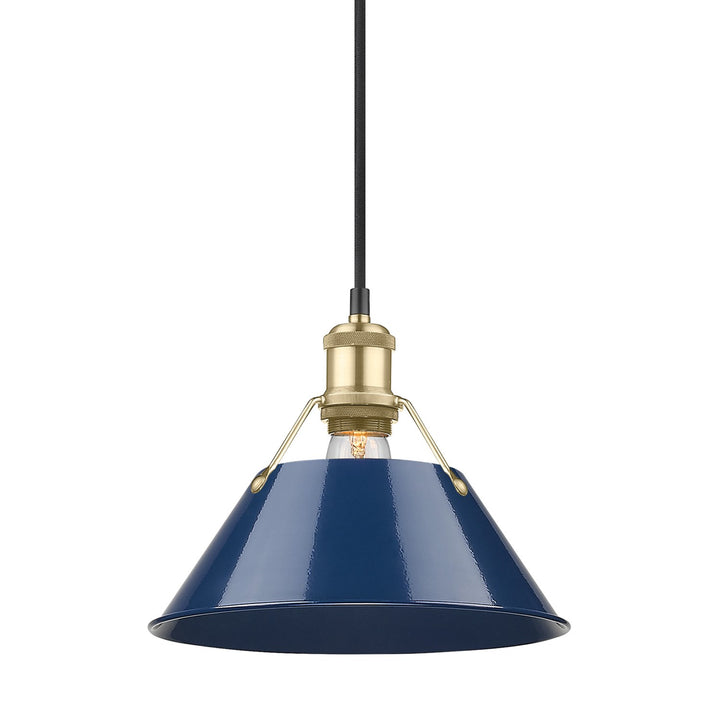 Bcb Medium Pendant - 10" In Brushed Champagne Bronze