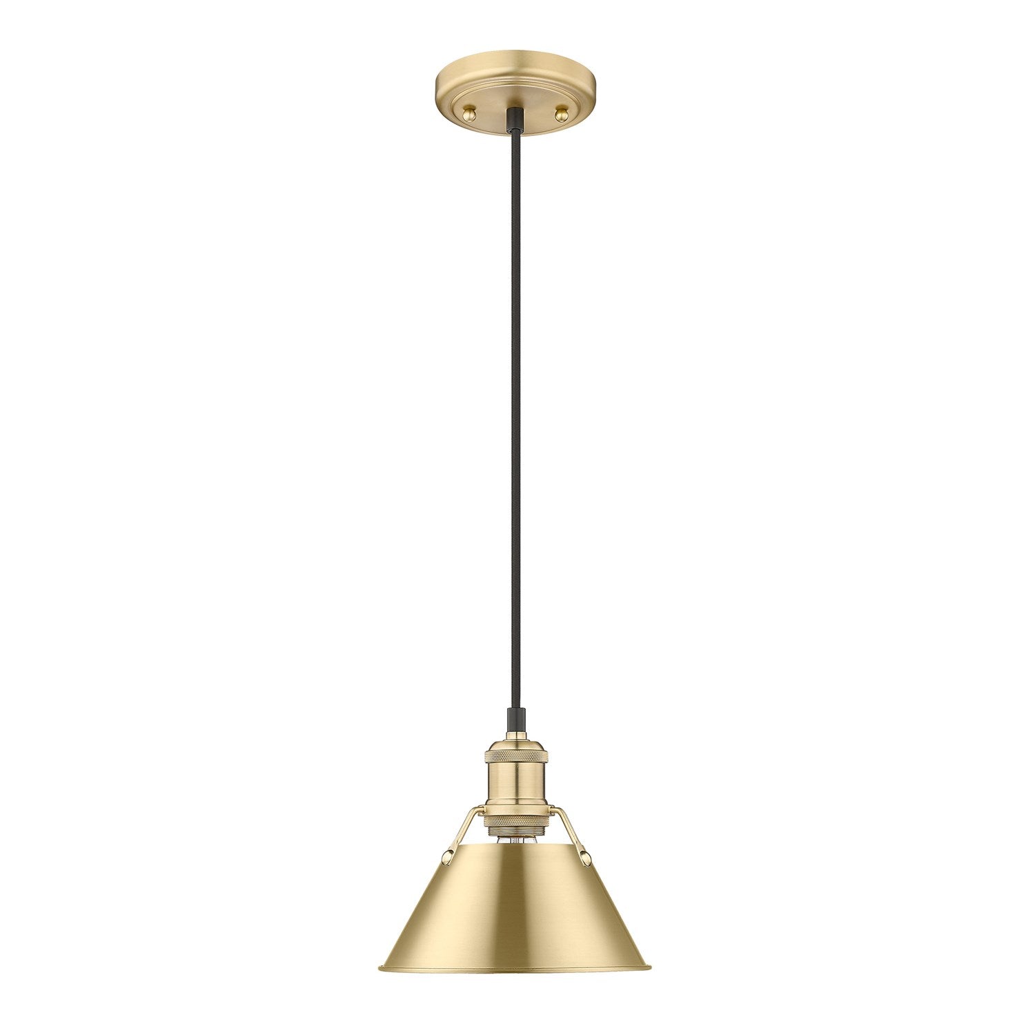 Bcb Small Pendant - 7" In Brushed Champagne Bronze by Golden