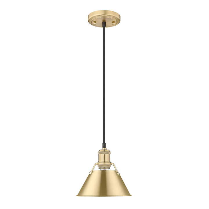 Bcb Small Pendant - 7" In Brushed Champagne Bronze by Golden