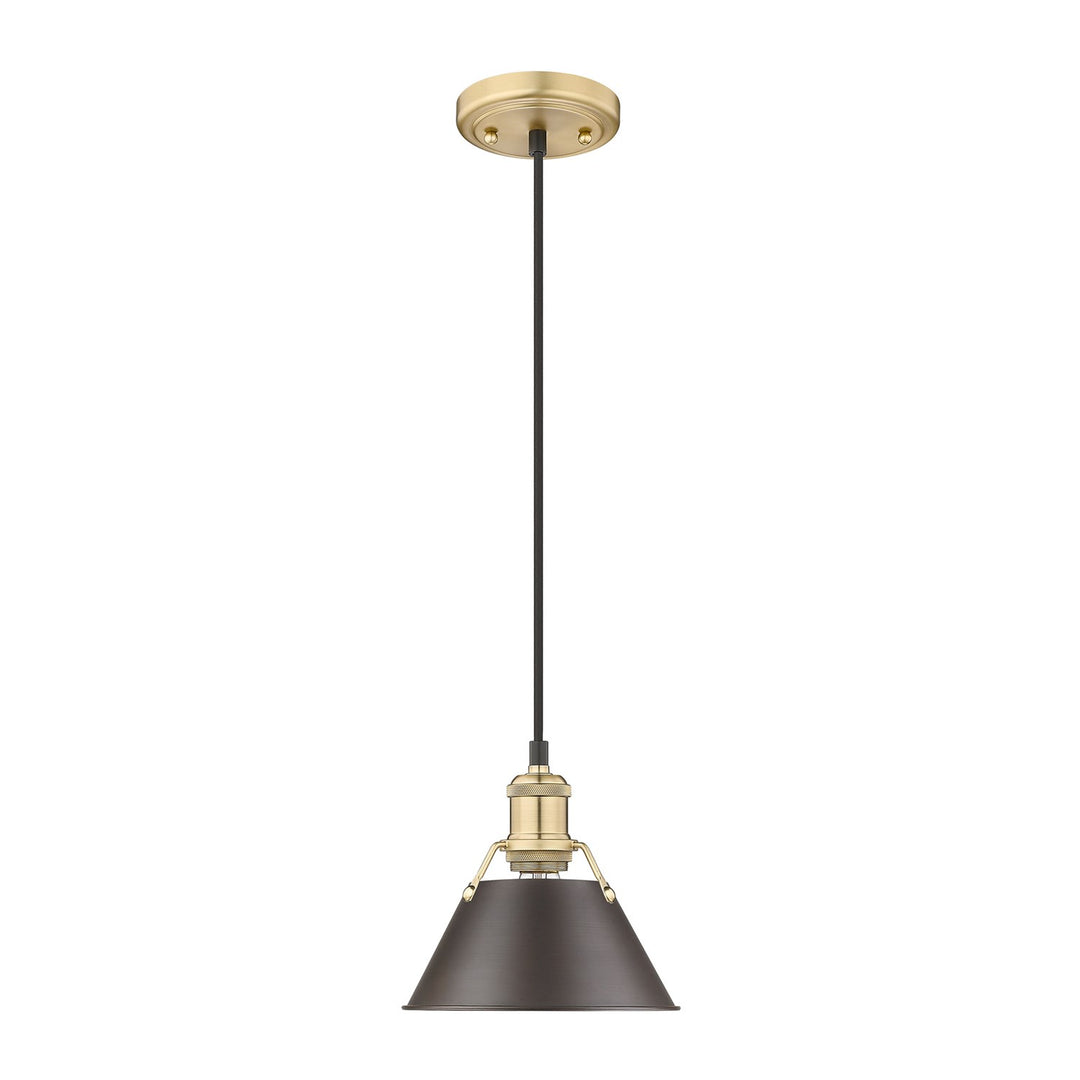 Bcb Small Pendant - 7" In Brushed Champagne Bronze by Golden