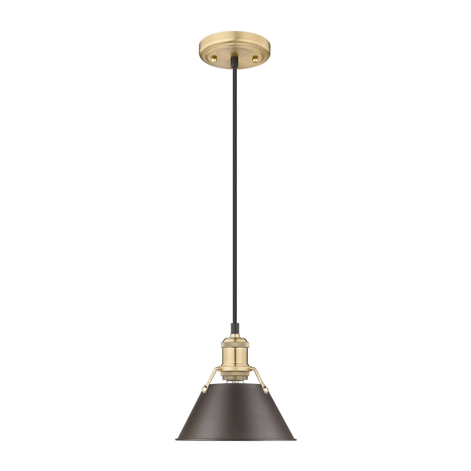 Bcb Small Pendant - 7" In Brushed Champagne Bronze by Golden