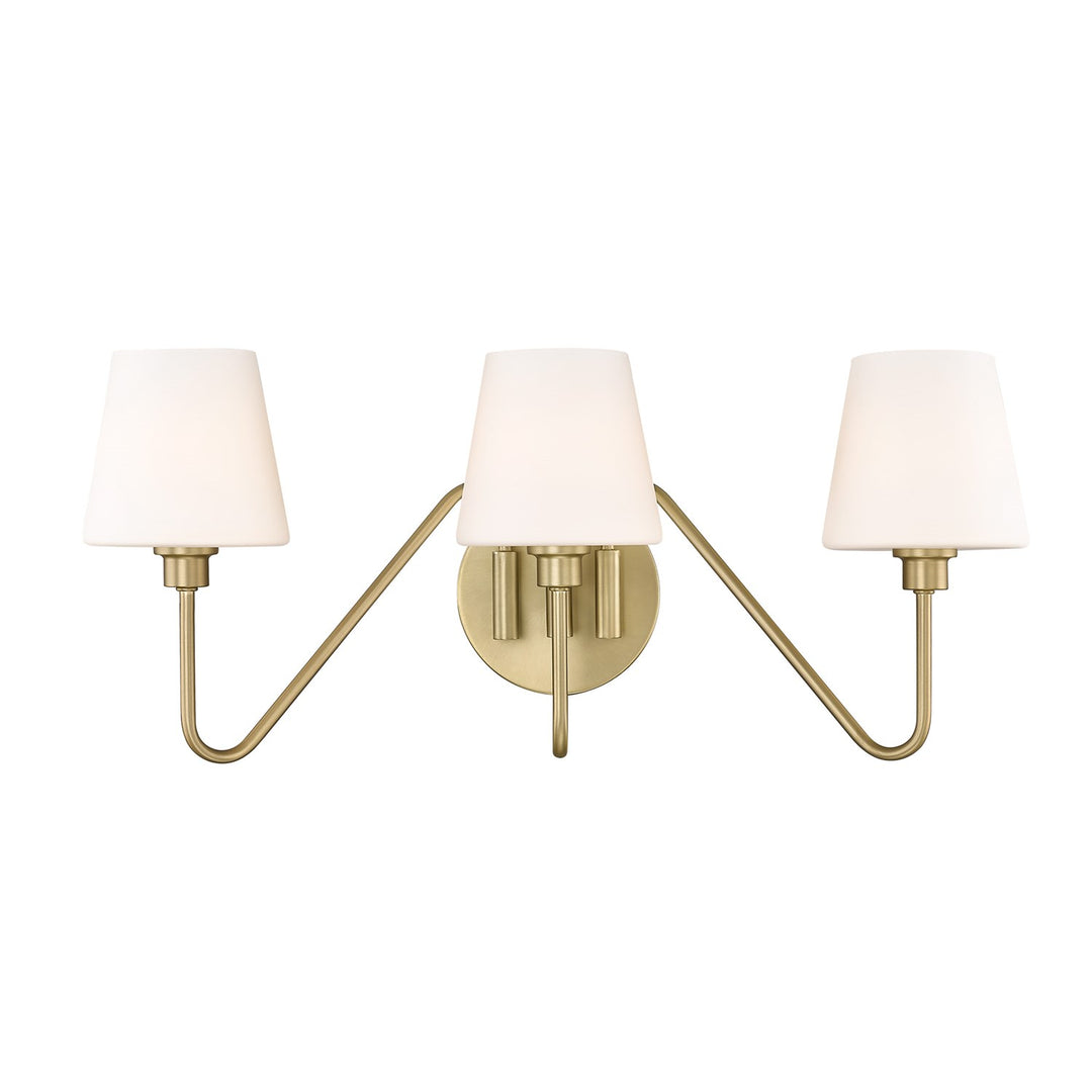 Bcb 3 Light Bath Vanity In Brushed Champagne Bronze With Opal Shade