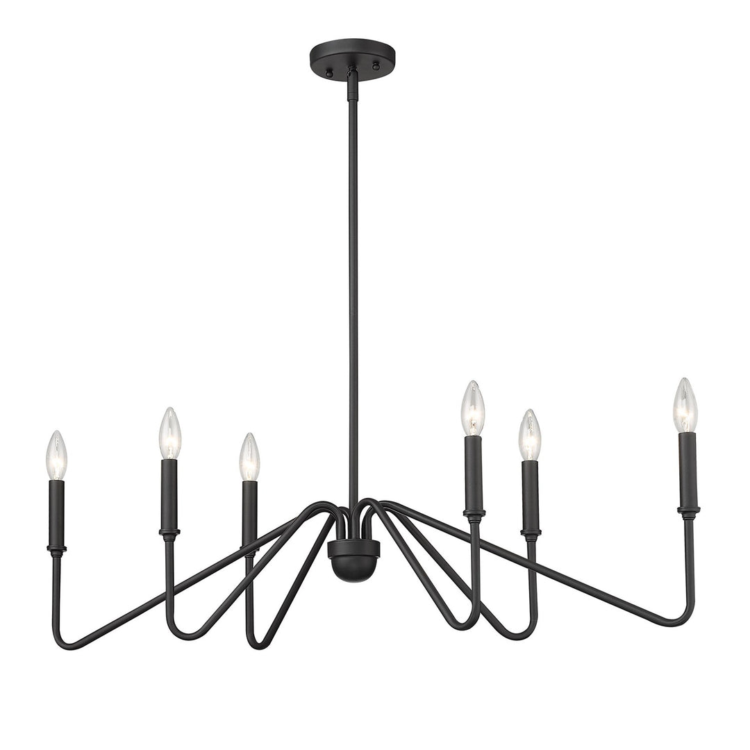 Linear Pendant In Natural Black by Golden