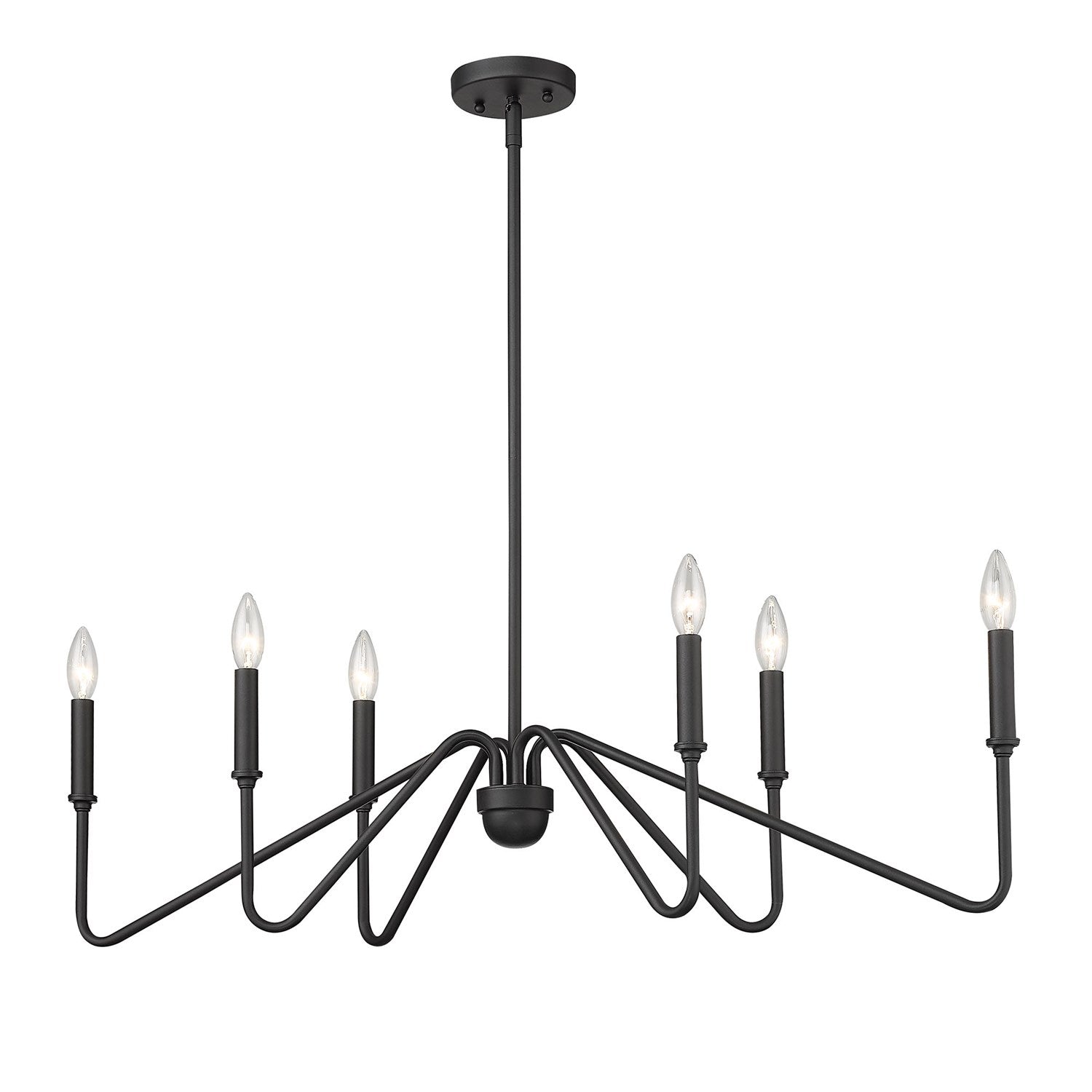 Linear Pendant In Natural Black by Golden