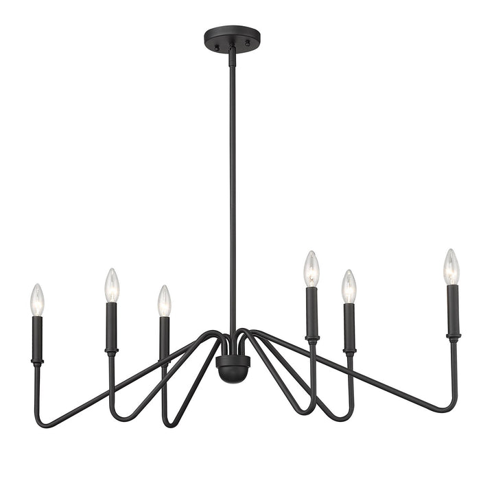 Linear Pendant In Natural Black by Golden
