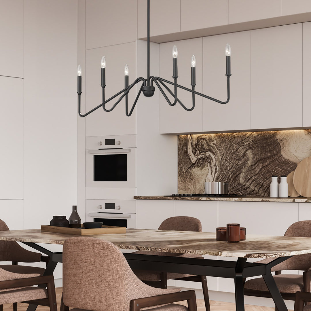 Linear Pendant In Natural Black