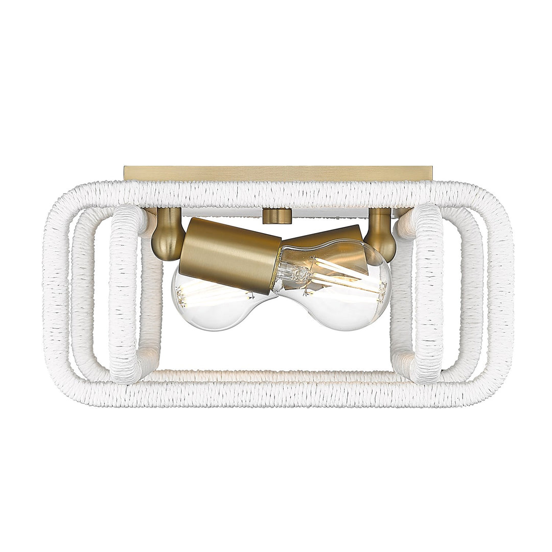 Bcb 2 Light Flush Mount In Brushed Champagne Bronze