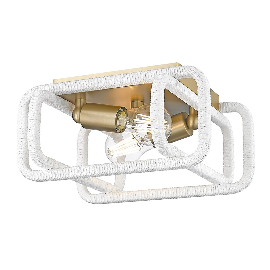 Bcb 2 Light Flush Mount In Brushed Champagne Bronze