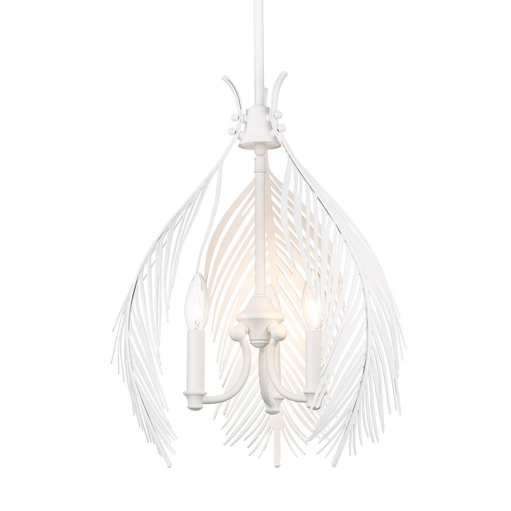 Wht 3 Light Pendant In Matte White by Golden