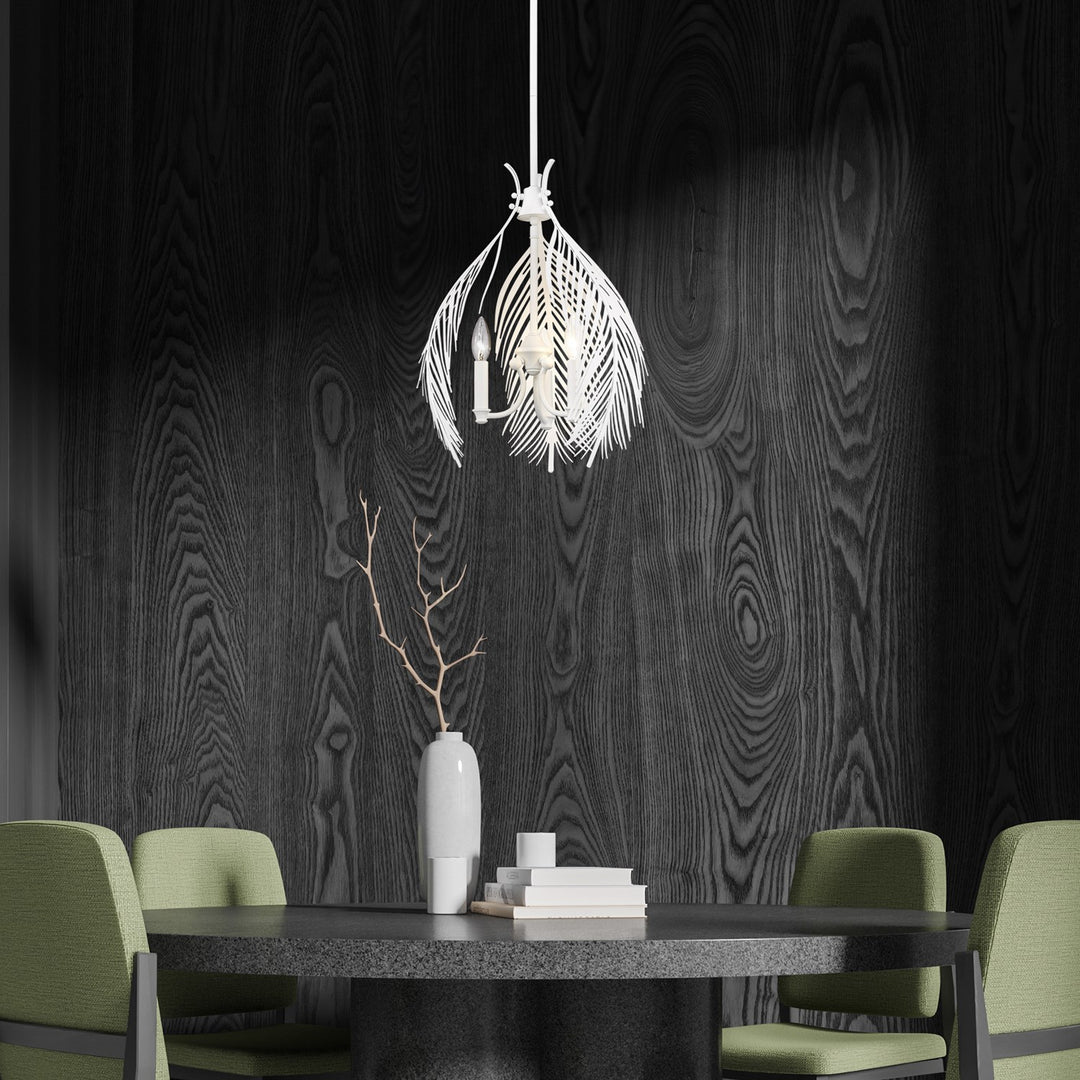 Wht 3 Light Pendant In Matte White