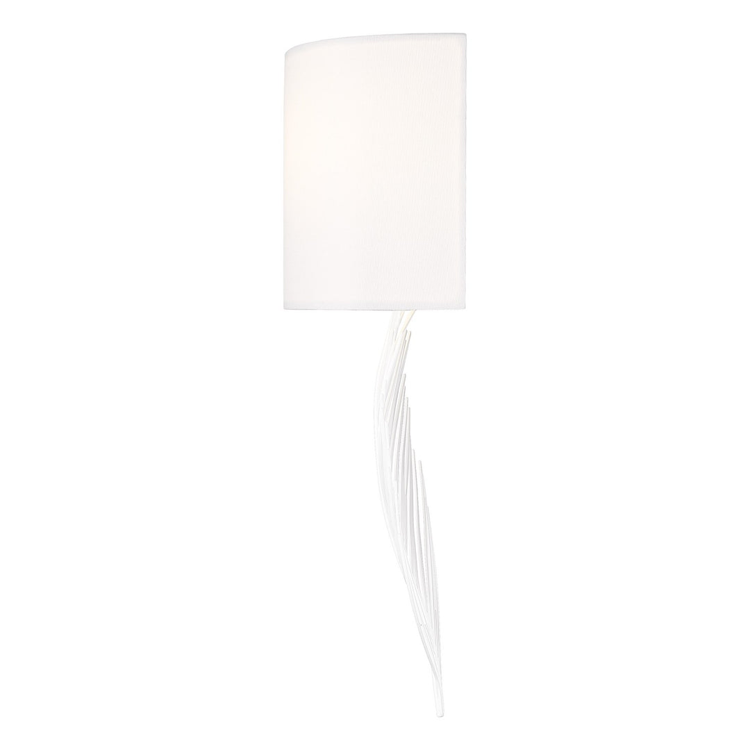 Wht 2 Light Wall Sconce In Matte White With Modern White Shade