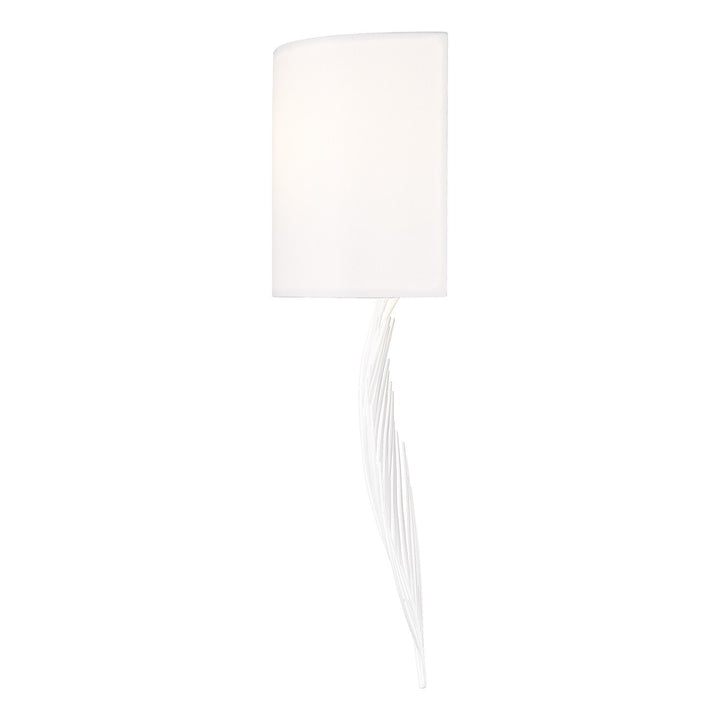 Wht 2 Light Wall Sconce In Matte White With Modern White Shade