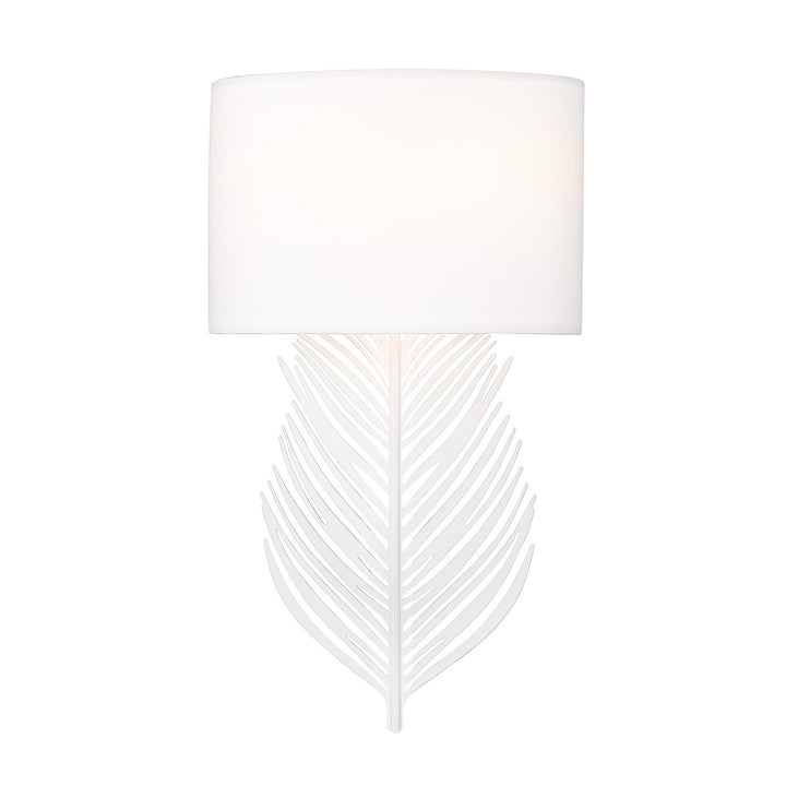 Wht 2 Light Wall Sconce In Matte White With Modern White Shade