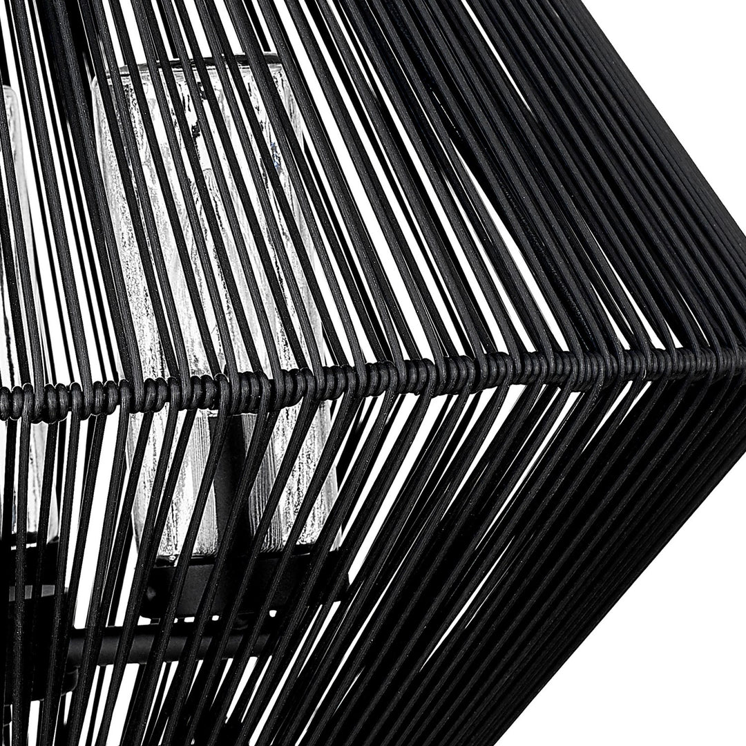 3 Light Pendant - Outdoor In Natural Black With Matte Black Shade