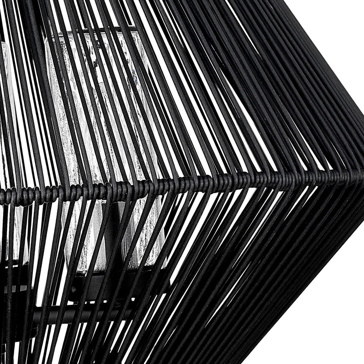 3 Light Pendant - Outdoor In Natural Black With Matte Black Shade