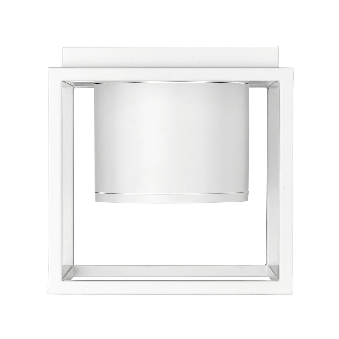 Wht Flush Mount - 7" In Matte White With Matte White Shade