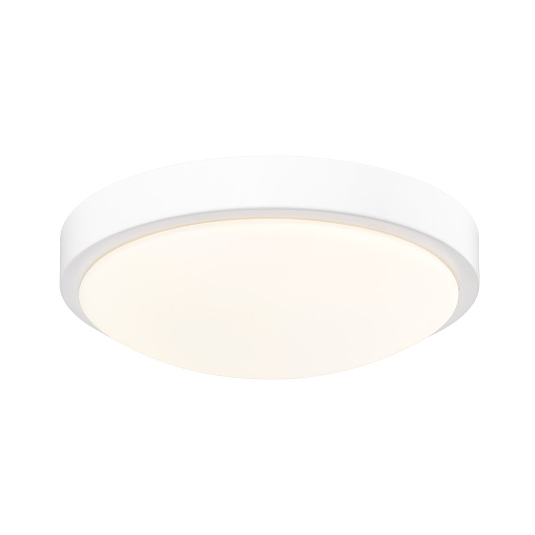 Gabi Wht Flush Mount In Matte White With Opal Shade
