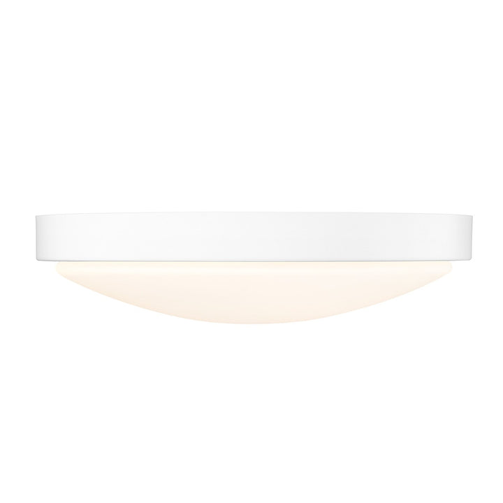 Gabi Wht Flush Mount In Matte White With Opal Shade