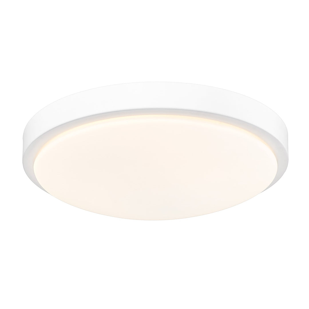 Gabi Wht Flush Mount In Matte White With Opal Shade