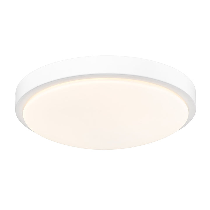 Gabi Wht Flush Mount In Matte White With Opal Shade