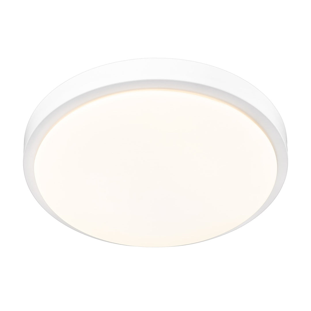 Gabi Wht Flush Mount In Matte White With Opal Shade