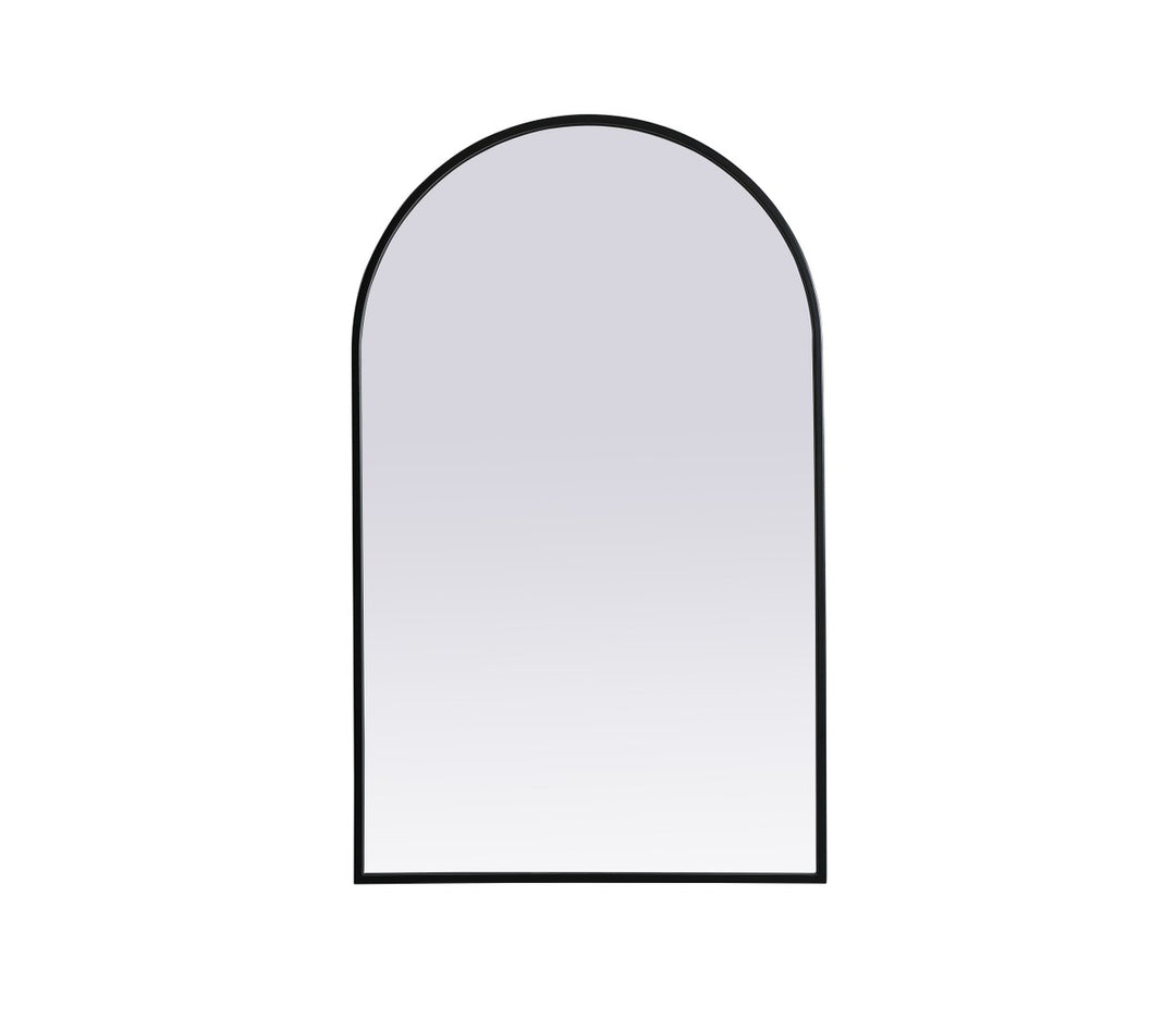 Metal Frame Arch Mirror 22X36 Inch In Black by Elegant Decor