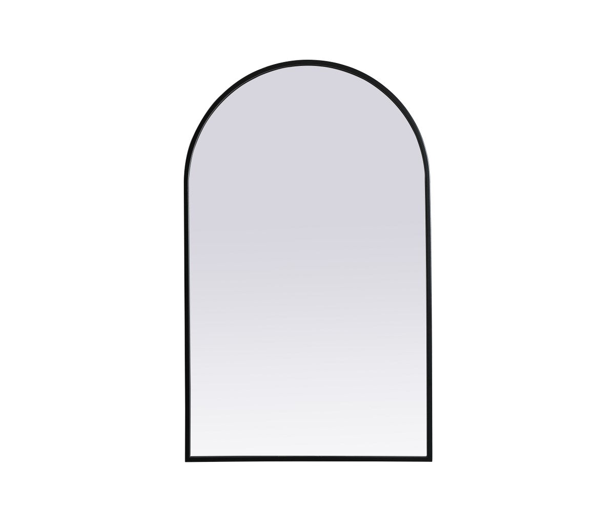 Metal Frame Arch Mirror 22X36 Inch In Black by Elegant Decor