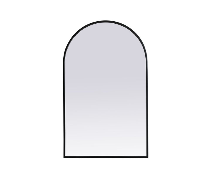 Metal Frame Arch Mirror 22X36 Inch In Black by Elegant Decor