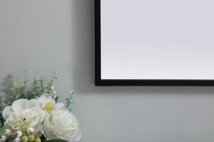 Metal Frame Arch Mirror 22X36 Inch In Black