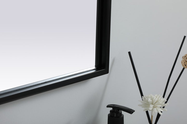 Metal Frame Arch Mirror 22X36 Inch In Black