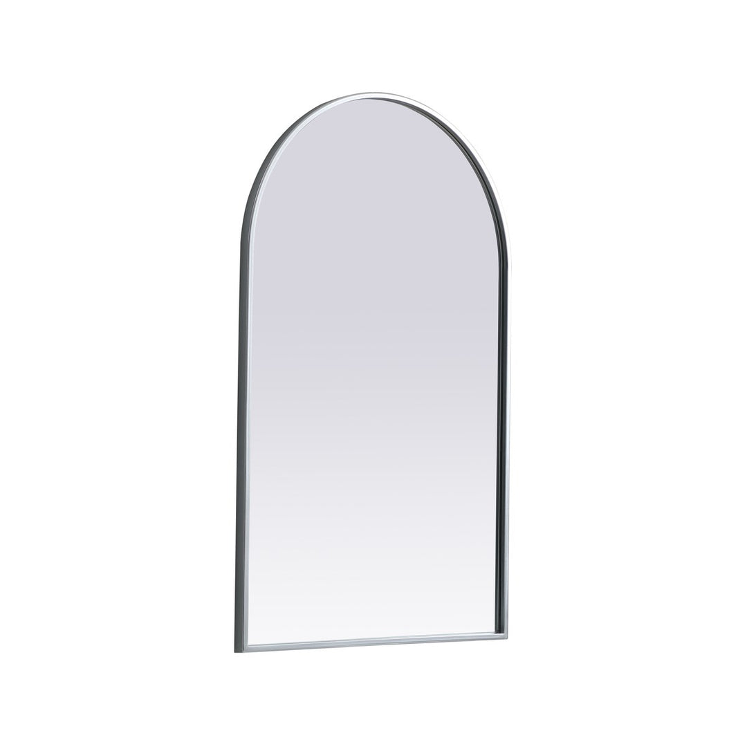 Metal Frame Arch Mirror 22X36 Inch In Silver