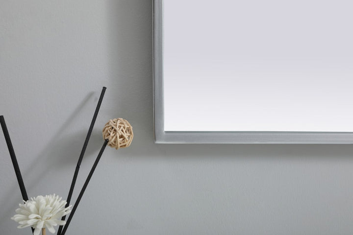 Metal Frame Arch Mirror 22X36 Inch In Silver