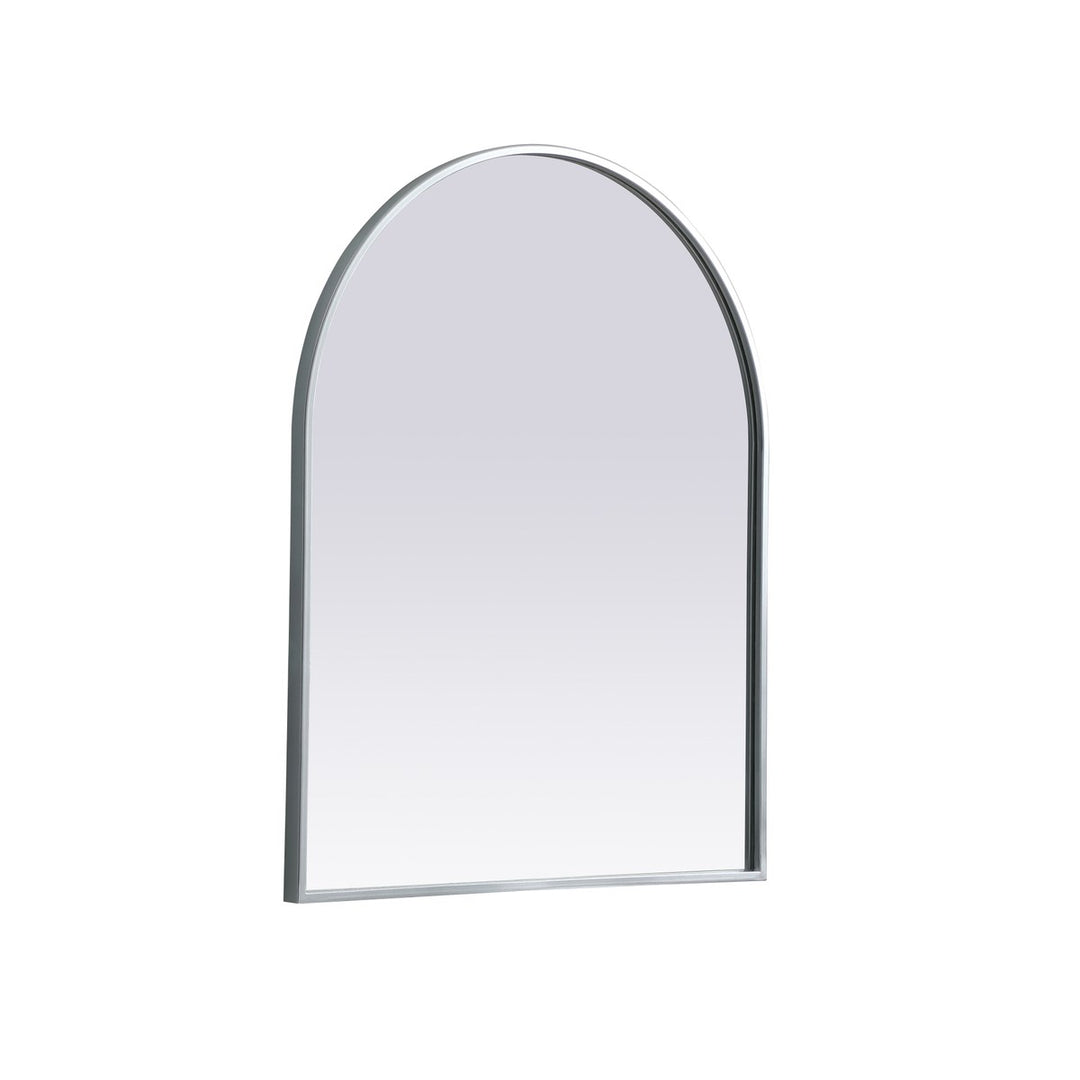 Metal Frame Arch Mirror 24X30 Inch In Silver