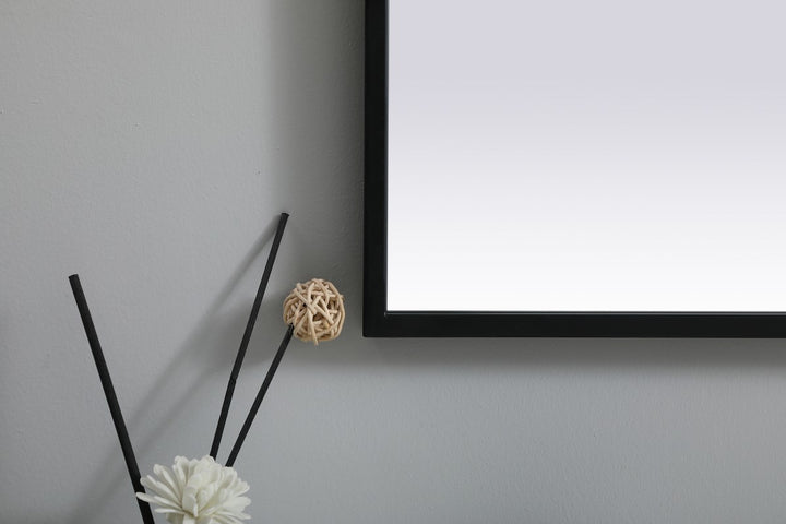 Metal Frame Arch Mirror 24X36 Inch In Black