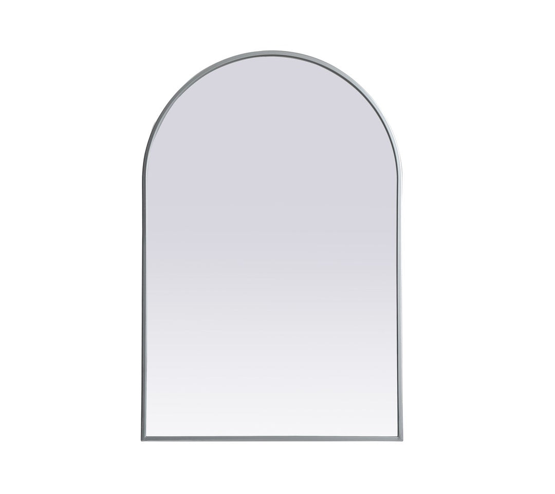 Metal Frame Arch Mirror 24X36 Inch In Silver by Elegant Decor